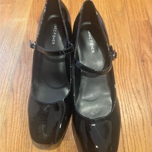 Marc Fisher Black Patent Mary Jane Heels